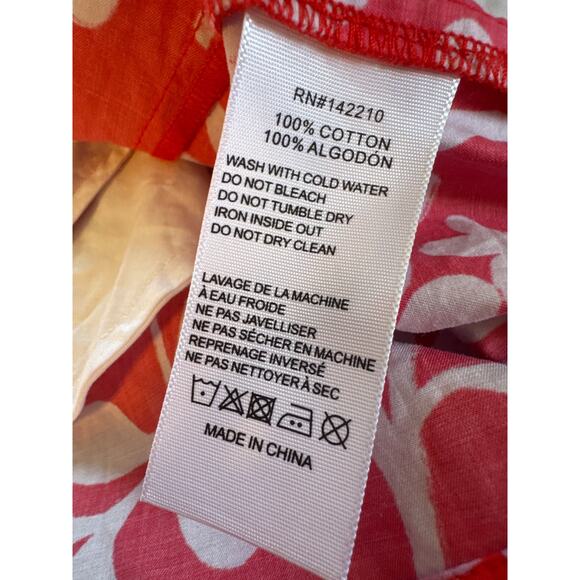 Voyageur By Mersea Capri Pink Floral Square Neck Flutter Sleeve Dress Small - Picture 8 of 9